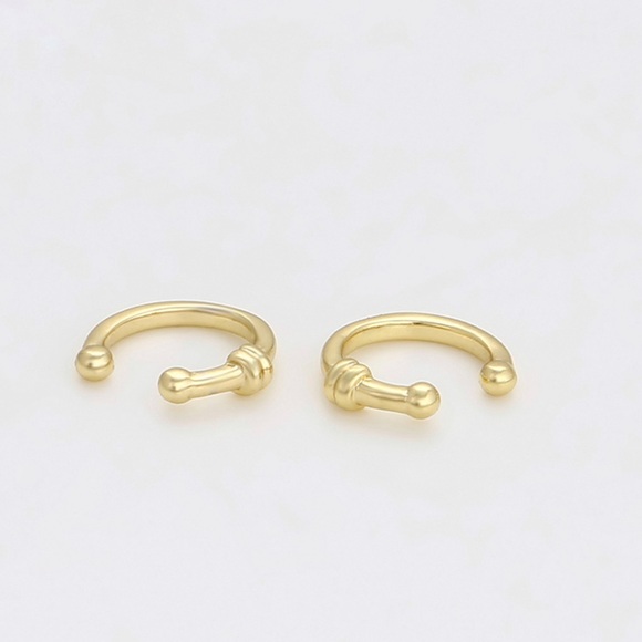 Ear Cuffs Knot 14k Gold Plated  Luxury Jewelry - Picture 3 of 9